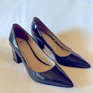 Marc Fisher Patent Leather Pointed Toe Block Heel